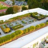 an aerial view of the apartment complex