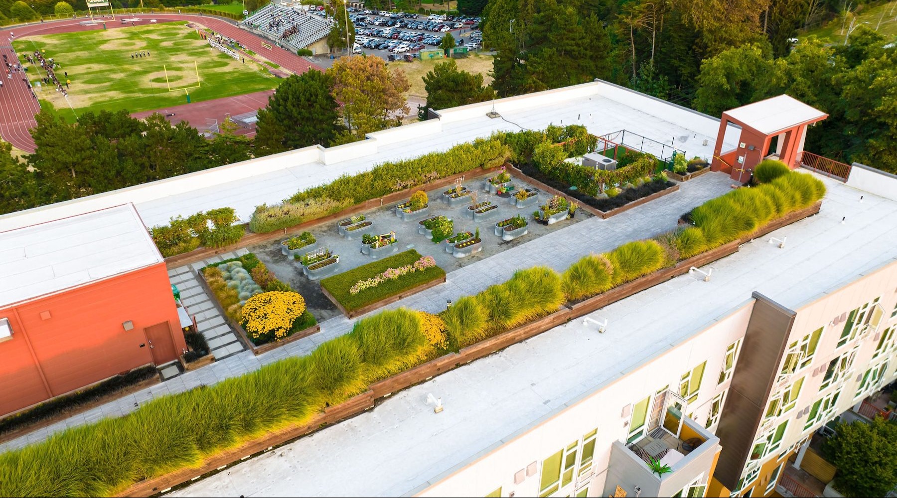 The essence of exceptional living an aerial view of the apartment complex