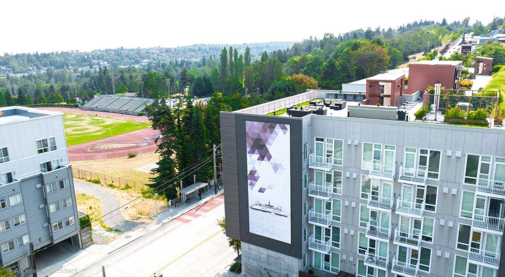 The essence of exceptional living a high angle view of buildings